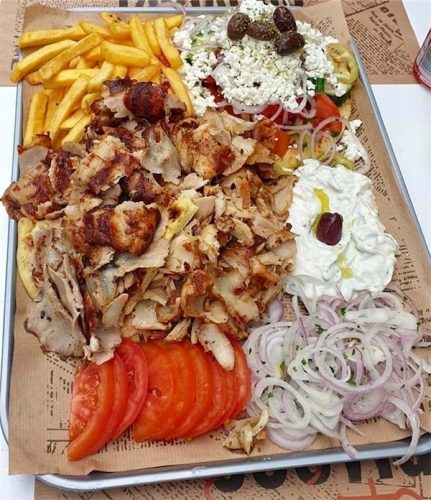 Gyros served during our rides in Kavala greece by north star enduro