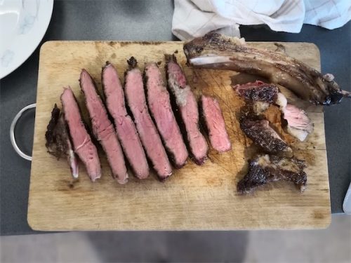 A typical dinner during our rides enduro north star