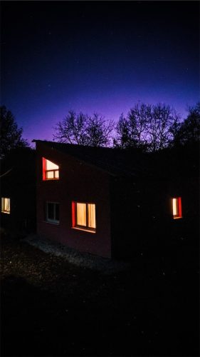 Night time in our cabins